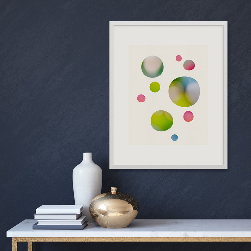 We Were Dreaming fine art print in a light frame on a dark wall, by Janet Taylor | household Art.    