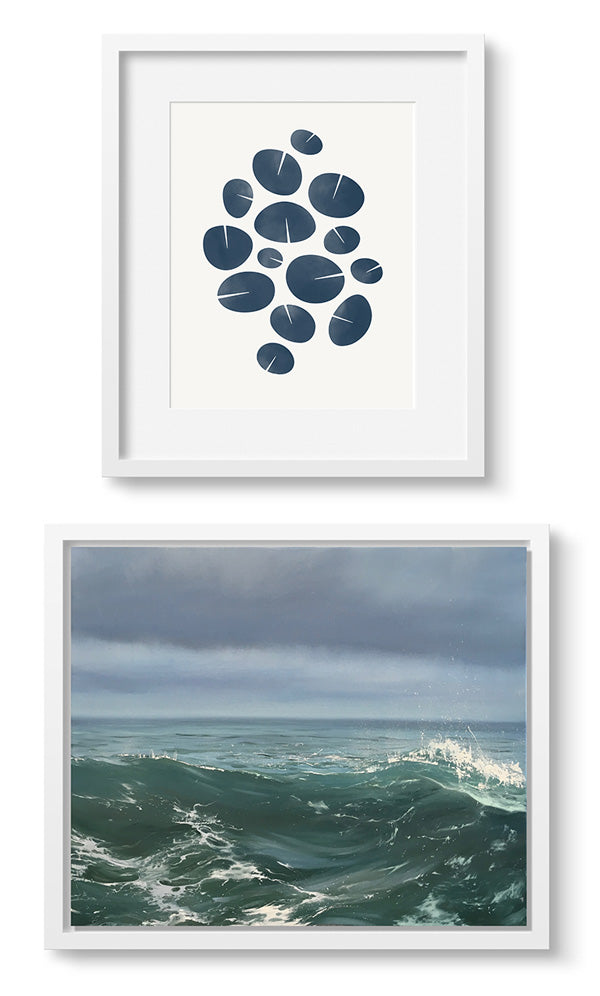 Art pairing: A painting and a print.