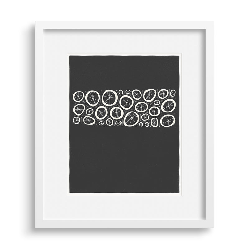 White framed version of Black Coral Limited Edition Print, by Janet Taylor | Household Art..