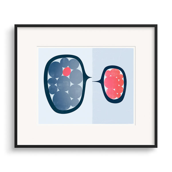 Black framed image of Divide Print by Janet Taylor | Household Art.