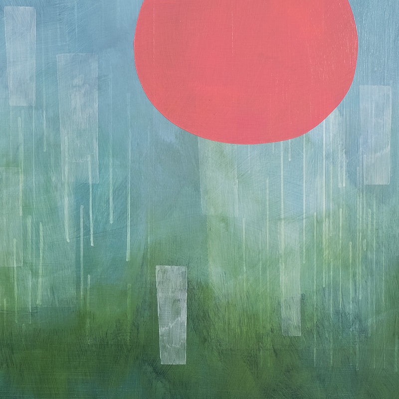 Detail of modern abstract painting ‘Early Morning Rain’ by Janet Taylor | Household Art.