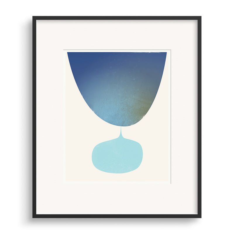 Black framed image of Flow Print by Janet Taylor | Household Art.