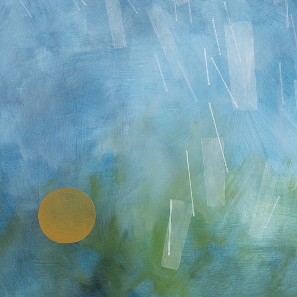 Detail of ‘Learning to Dance in the Rain’, a modern abstract painting by Janet Taylor | Household Art.
