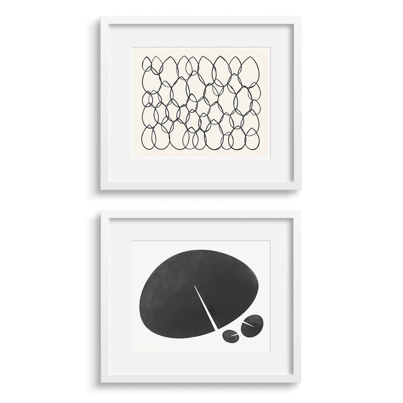 Glory Graphic and Lily Leaf Graphic modern graphic prints by Janet Taylor / Household Art.