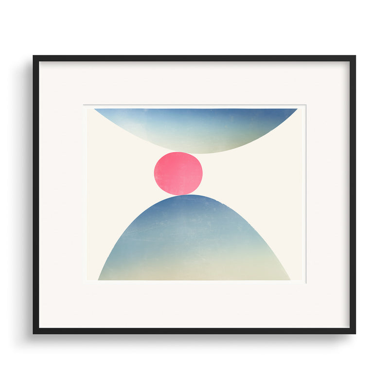 Black framed print of Spring, a modern graphic fine art print by Janet Taylor.