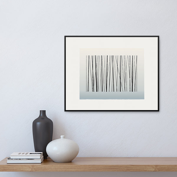 Print of limited edition fine art print ‘Bare’ hanging on a wall, by Janet Taylor | Household Art.