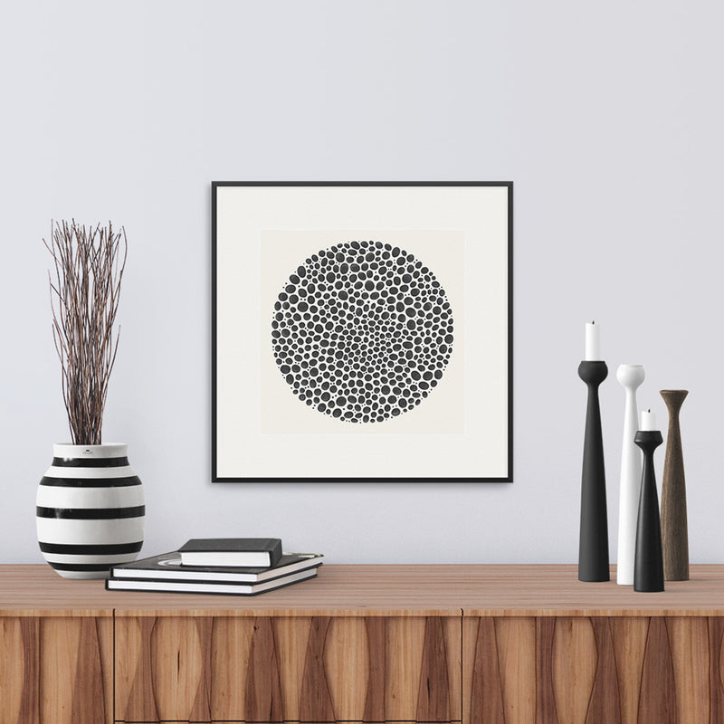 Limited edition fine art print featuring, a dense, modern motif based on the complex center of spring blooms, by Janet Taylor | Household Art.