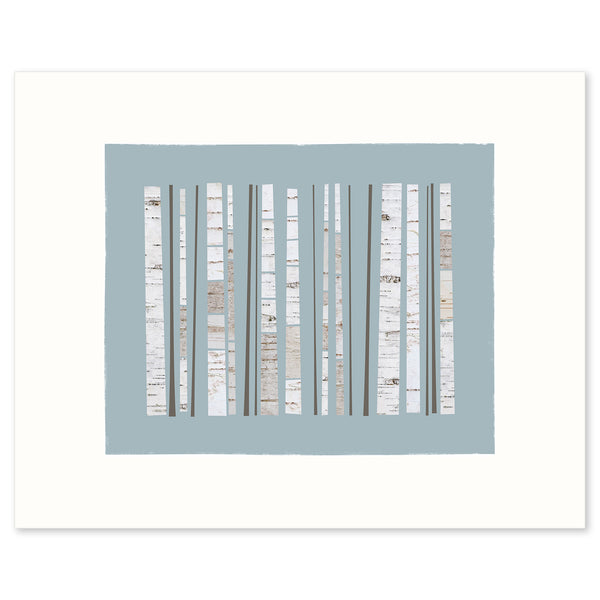 Graphic Fine Art print of a grove of birch trees by Janet Taylor | Household Art.