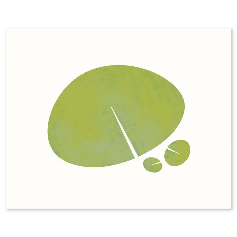 Modern graphic print “Lily Leaf”. Limited edition archival art print, by Janet Taylor | Household Art.
