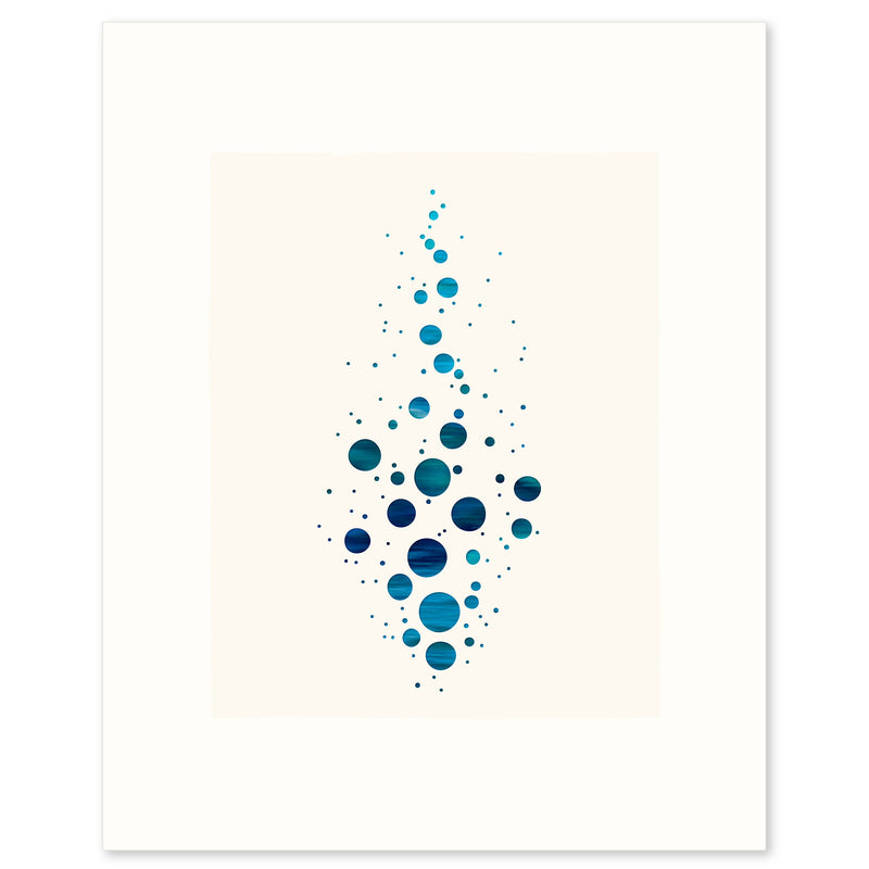 ‘Splash’, a modern graphic inspired by the pattern of rain on a window by the sea, by Janet Taylor | Household Art.